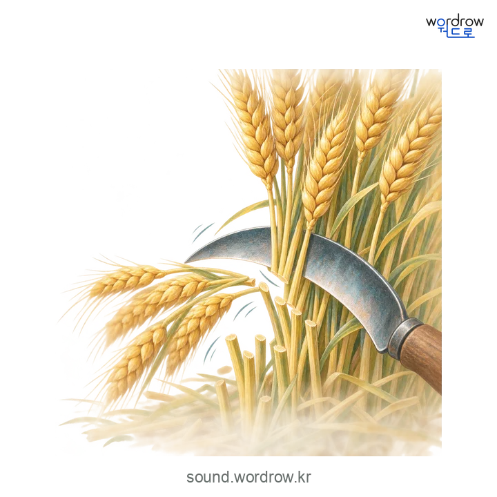 서걱서걱의 소리 발생 장면