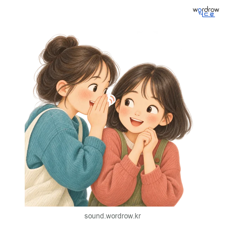 쑥덕쑥덕의 소리 발생 장면