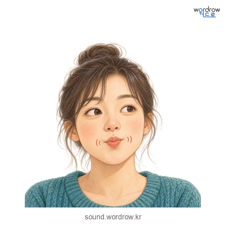 쩝의 소리 발생 장면