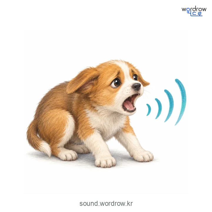 캥캥의 소리 발생 장면