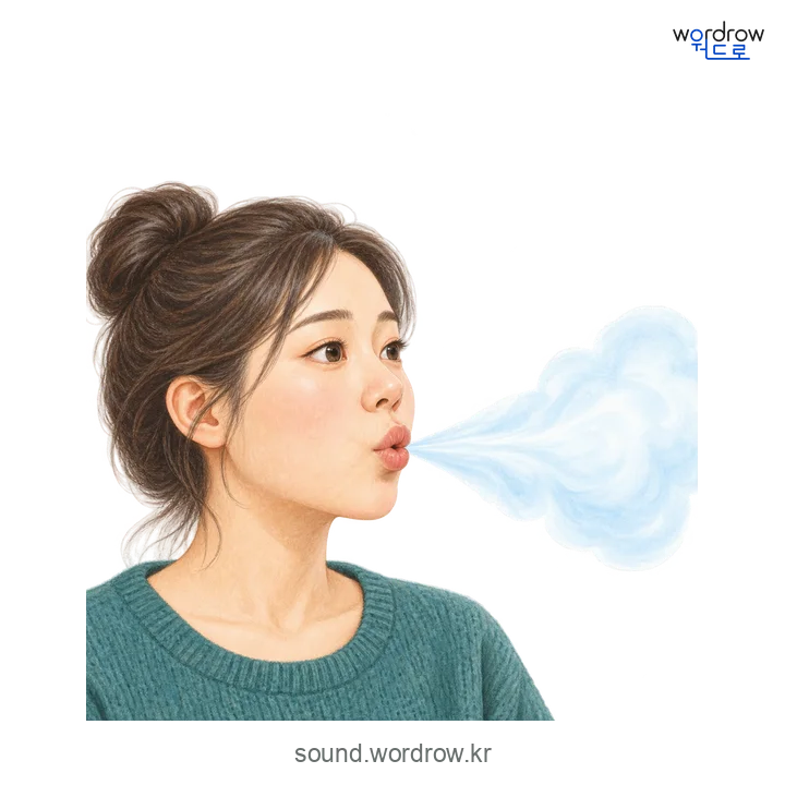 후의 소리 발생 장면