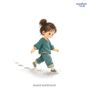 사뿟사뿟의 소리 발생 장면
