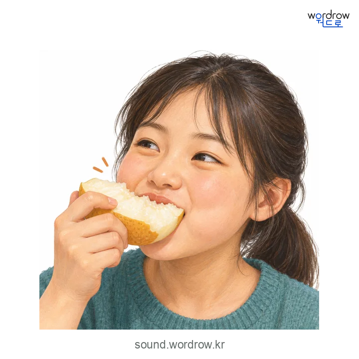 서벅서벅의 소리 발생 장면