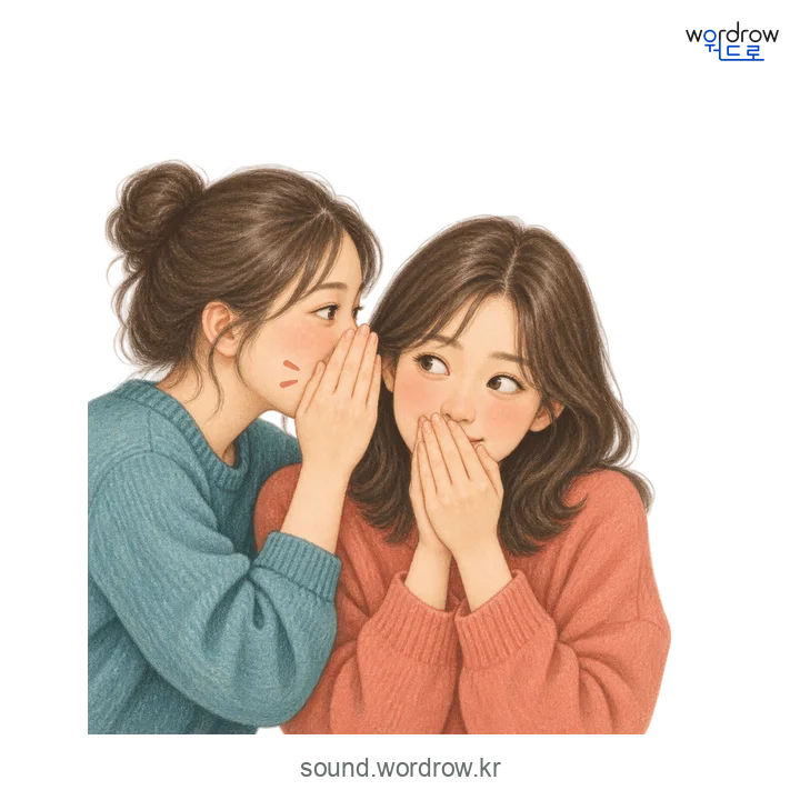 숙덕숙덕의 소리 발생 장면