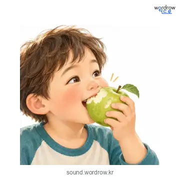 아삭아삭의 소리 발생 장면