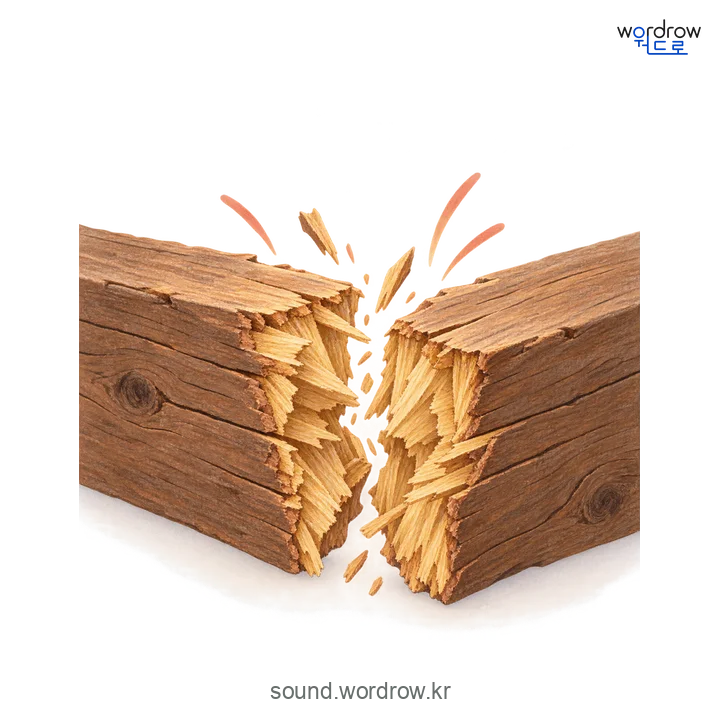 우지직의 소리 발생 장면