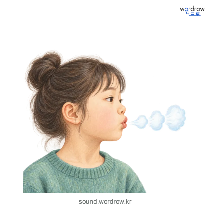 후후의 소리 발생 장면