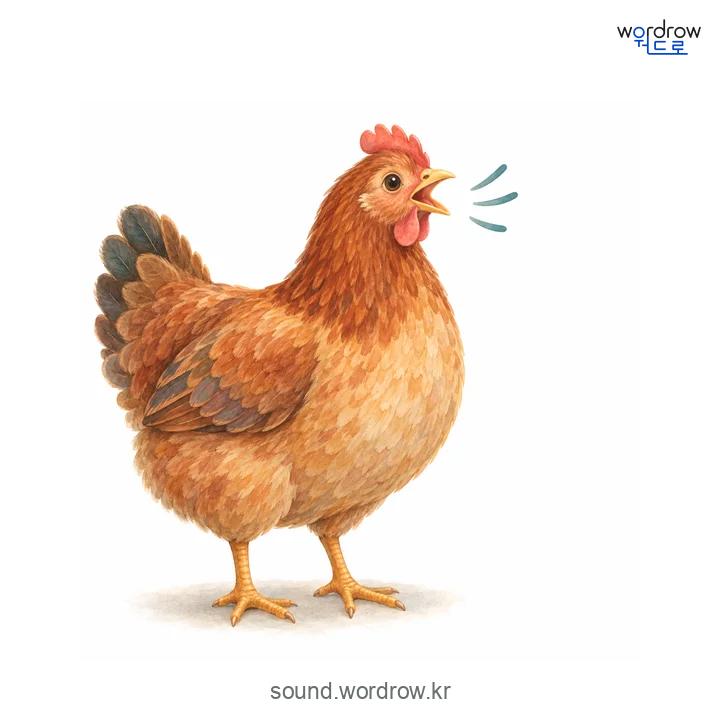 꼬꼬의 소리 발생 장면