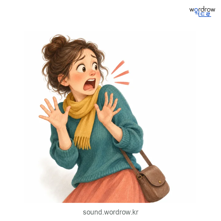 끽끽의 소리 발생 장면