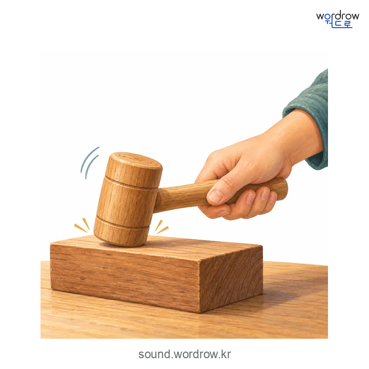 뚝딱뚝딱의 소리 발생 장면